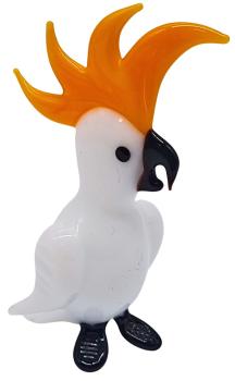 Kakadu, stehend - weiß/gelber Kamm